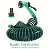 7.5m 25ft EVA garden telescopic spring hose garden hose plastic multifunctional car wash water spray gun set For home use