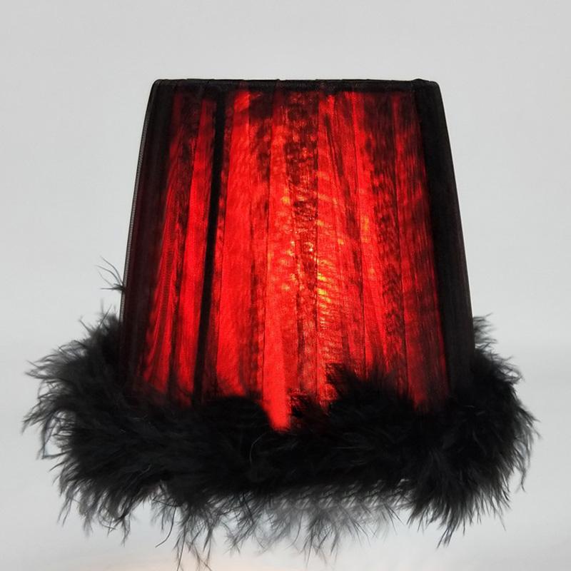 Скандинавский стиль Перьевый абажур Прикроватная настольная лампа Ночник Шикарный перьевой абажур Званый ужин Домашний декор