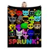 Плед Sprunki Incredibox для дивана и кровати, мягкий, пушистый, плюшевый, для сна, разные размеры, покрывала на все сезоны