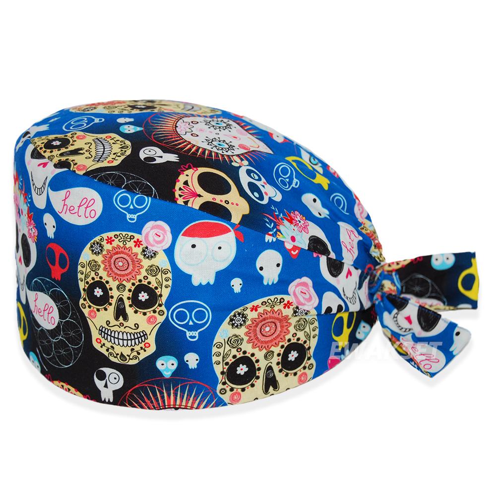 Новая мягкая кепка из хлопка, регулируемая шапка с героями мультфильмов, шапка для лабораторной работы, хирургическая шапка, аптека, аксессуары для ухода за стоматологом, шапочки-скрабы