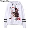Xiao Genshin Impact Толстовки Унисекс Kawaii Мультфильм Harajuku Genshin Уличная одежда Хип-хоп Ху Тао Толстовка с графикой Унисекс Толстовки Мужской Унисекс