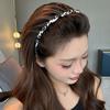 Women Headband Ribbon Decor Anti-slip Teeth Headband Lightweight Versatile Hair Hoop Hair Accessories