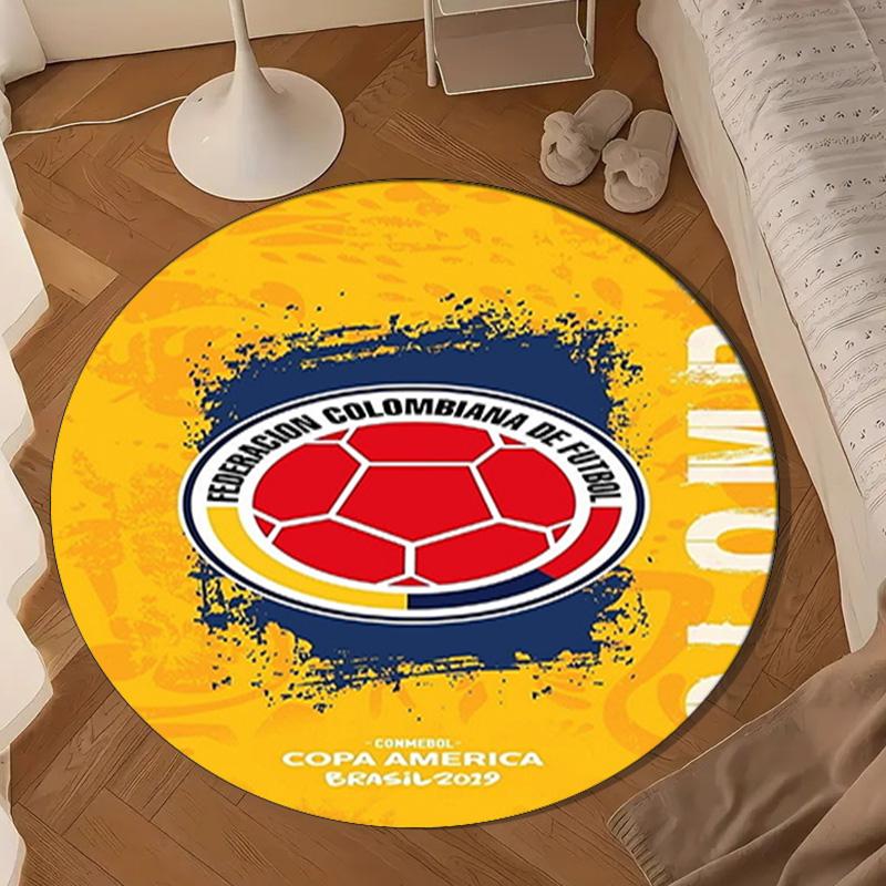 Colombian national football team Round mat, Anti-slip Circle Carpet Chair rug For livingroom,Bedroom, doormat home decor Gift Christmas Gifts