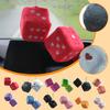 A Pair Of Plush Dice Heart-shaped Decorations For Car Rearview Mirrors, Retro Square Decorative Dice For Car Hanging Accessories