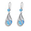 Fine New 925 Sterling Silver Luxury Crystal Zircon Earrings Charms For Woman Cute Engagement Wedding Jewelry Drop Gift