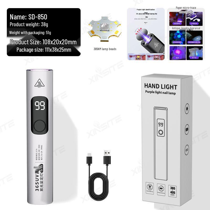 Rechargeable UV Flashlight for Pesticide and Fungal Detection - 365nm Waterproof Bordeaux Mixture.