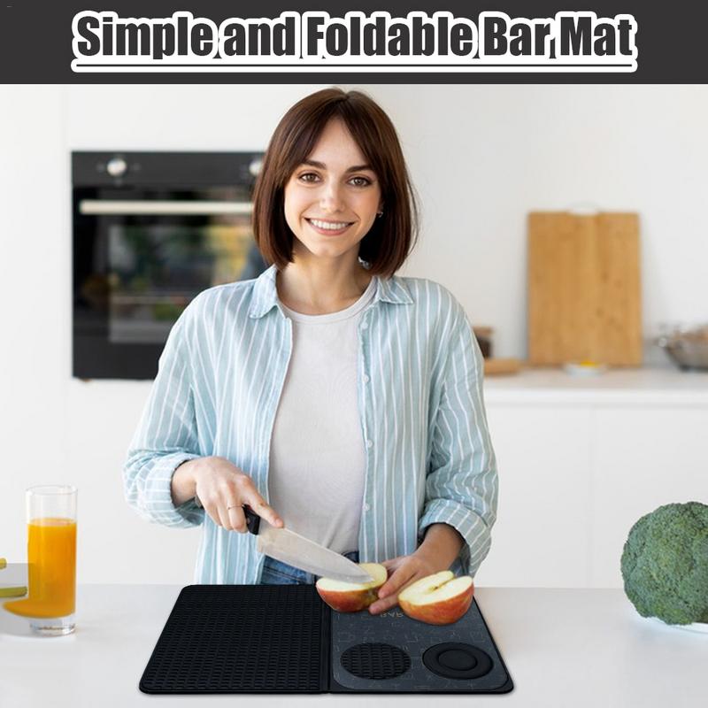 Барный коврик для домашнего бара, коврик для напитков, коврик для барной стойки, силиконовый коврик для пролитых жидкостей, коврик для сушки стаканов, сервировочный коврик для бара, складной для бара, ресторана