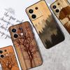 Дерево Цветок Бамбук Деревянный Чехол Для Xiaomi Redmi Note 13 Pro 11 10 9 12 Pro 9S 10S 11S 12S Redmi 9C 10C 12C 13C Чехол