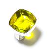 Драгоценный камень Лимонный Топаз Серебро 925 пробы Подарок Ювелирное изделие Кольцо Размер 7