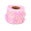 Рулон тюля 10 ярдов Вышитые пайетками цветы Сетчатая лента Декоративные аксессуары для рукоделия Темно-розовый