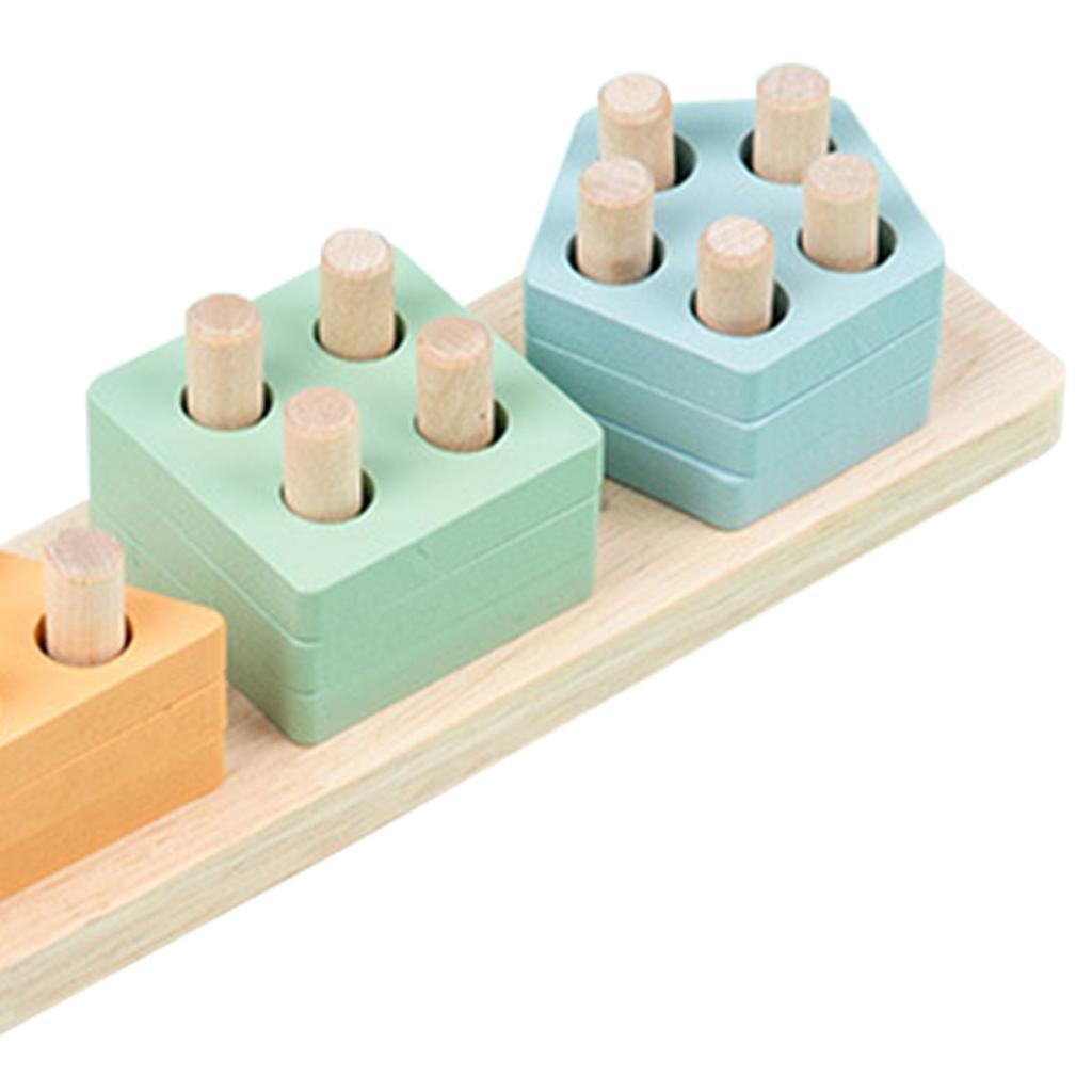 Игрушка для сортировки деревянных блоков, развивающая мелкую моторику, головоломка, игрушка-укладчик для мальчиков и девочек