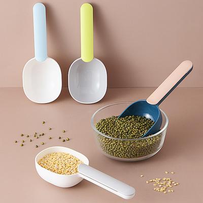 Многофункциональная большая емкость для орехов и фасоли, пищевая мука, кухонная ложка с ручкой-зажимом
