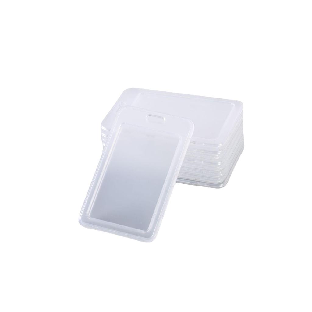 Dual-Sided Clear ID Badge Holder Lanyard - Name Tag & Bus Card Sleeve