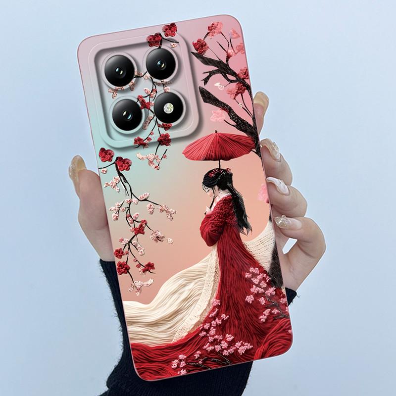 Для Xiaomi 14T Pro 5G Чехол Мягкий Силиконовый Защитный Чехол Модный Простой Цветочный Fundas для Xiaomi14T 14 T Pro Телефон Coque