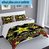 3PCS Rock Energy Bedding Set,Including 1pc Duvet Cover And 2pcs Pillowcases Perfect for Bedroom, Dormitory, Large size Fan Christmas gift