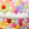 1000 шт. DIY фурнитура 6 мм ювелирные аксессуары акриловые бусины модные желеобразные бусины для изготовления ювелирных изделий круглые для поделок