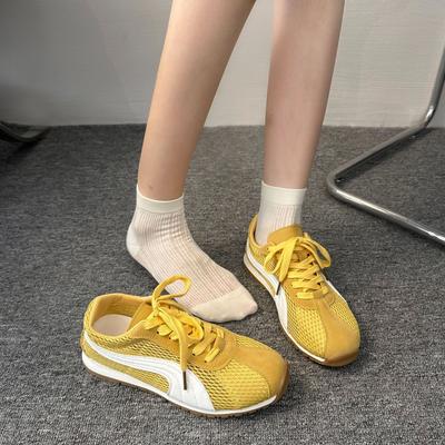 Форрест Гамп увеличивает высоту моральных тренировочных кроссовок для женских 2025 новых летних дышащих повседневных спортивных туфель на плоской подошве, универсальные папины кроссовки