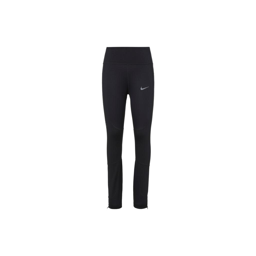 Nike Solid Color Logo Slim Fit Fitness Pants Women Bottoms Black CU3400-010
