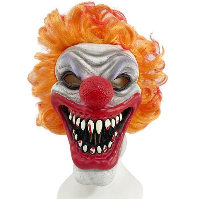 New latex clown mask Halloween headgear escape room costume prop