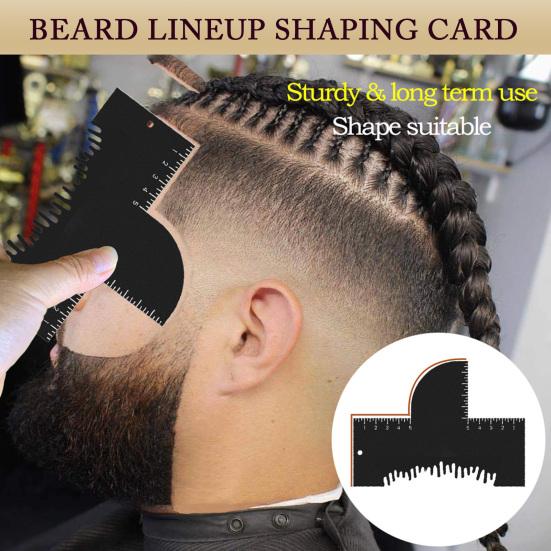 Шаблон для укладки волос Улучшение цвета Парикмахерская карта с индикатором измерения Мужчины Женщины Линия роста волос Линия бороды Руководство для выравнивания Формирование Шаблон для стрижки