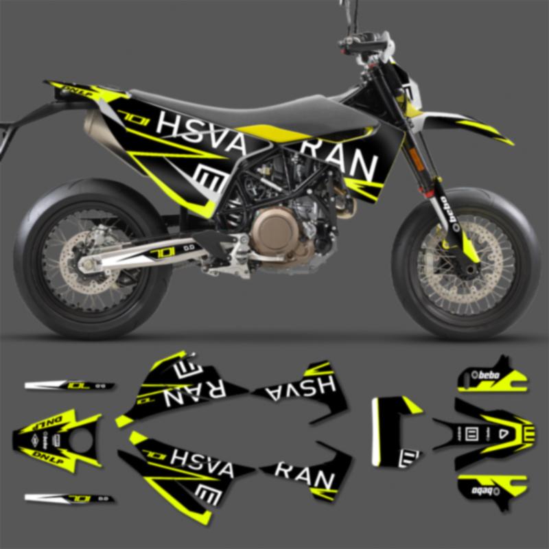PowerZone Наклейки на мотоцикл Комплект для Husqvarna Decal 15-20 701 SUPERMOTO ENDURO 2015-2017 2018 2019 2020