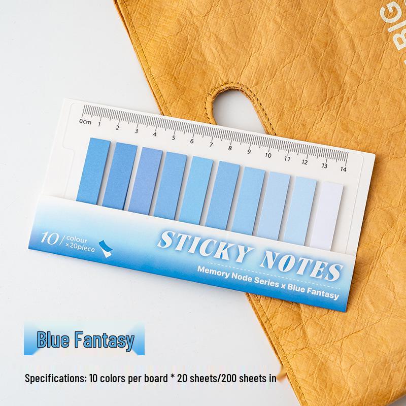 Градиентные длинные индексные вкладки: Выделяющие и классифицирующие этикетки, отрывные и гладкие липкие заметки