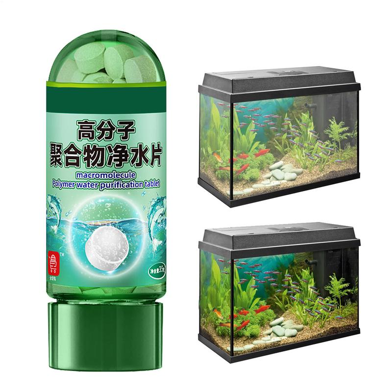 Water Purification Tablets 1 Bottle Fast Aquarium Water Filter Fish Supplies Potable Aqua Tablets Aquarium Water Purification