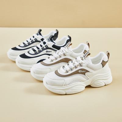 Кроссовки для женщин, повседневные, спортивные, прогулочные, удобные, на толстой платформе, теннисные, беговые, женские, нескользящие, на шнуровке, легкие, спортивные туфли