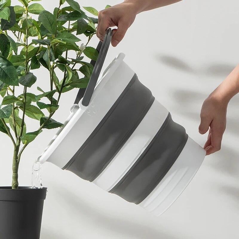 Складное ведро для воды 5/10/15 л, складное пластиковое ведро для бытовой чистки, портативное ведро для кемпинга, сада, рыбалки, принадлежности