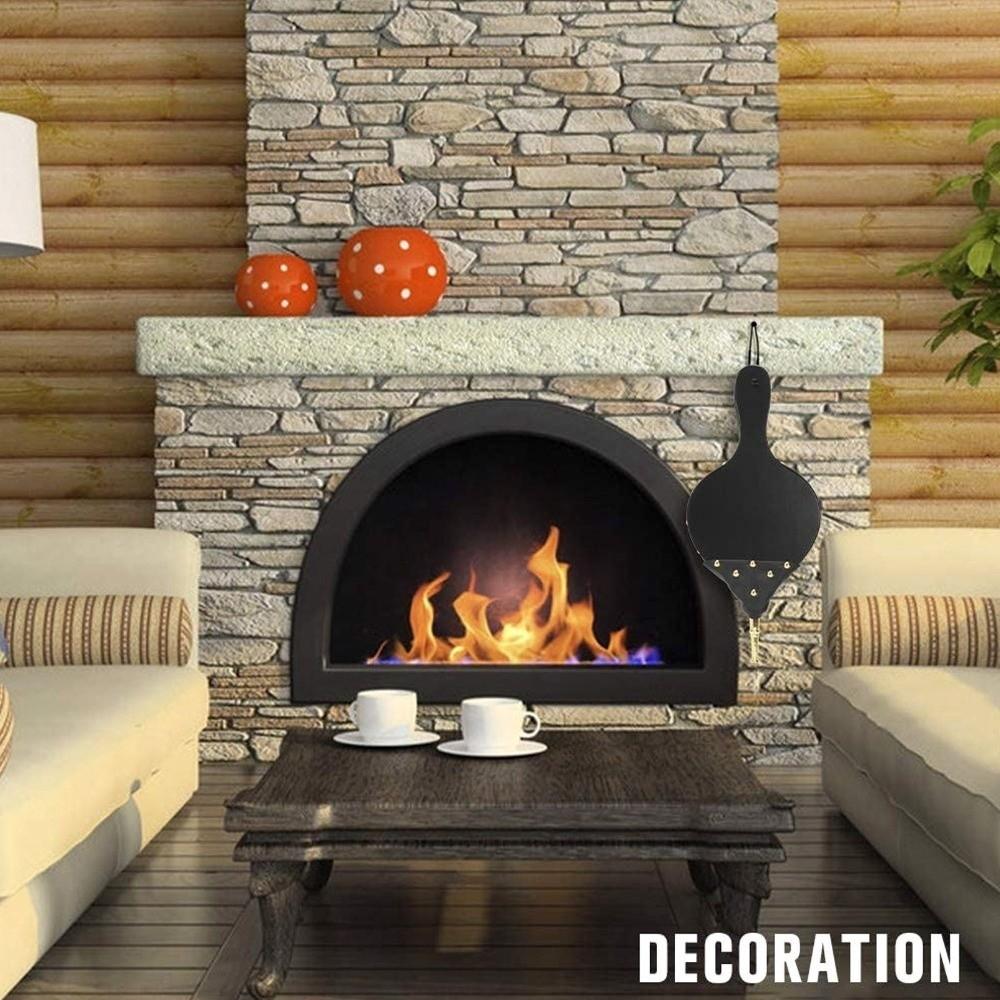 MDF Board Fireplace Bellows Black Brown Fire Pit Fan Campfire Air Blower Picnic Grilling Camping