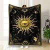Mystical Sun and Eye Design Blanket for all seasons blanket lunch break throw gift