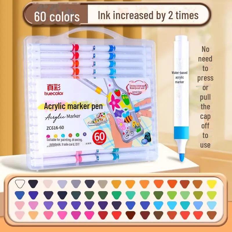 Нетоксичные акварельные маркеры: Ручки True Color Art для детского сада, наборные акриловые кисти
