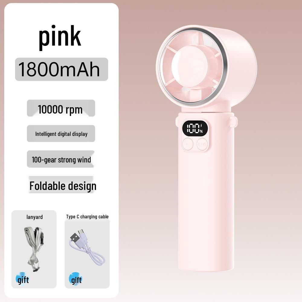 Foldable Handheld Fan with Semiconductor Refrigeration, Long Battery Life, High Speed, and Compact Design