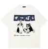 Streetwear Cats Graphic T-Shirt Cotton Tshirt Unisex Tops Tees Summer Short Sleeves T Shirt