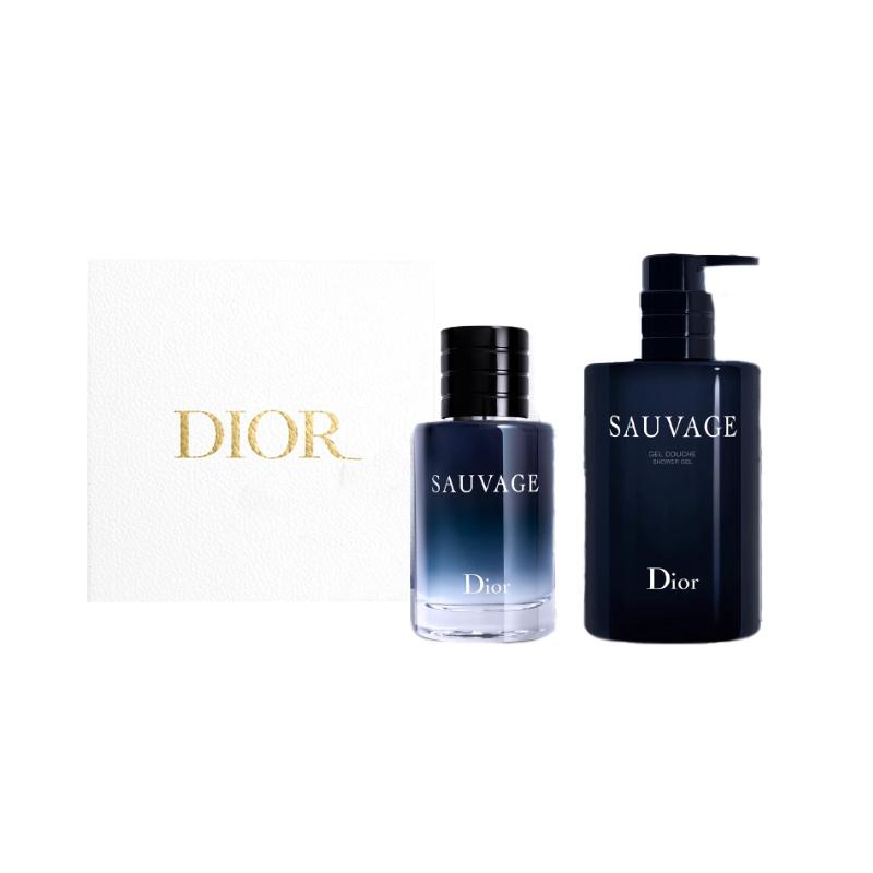 Dior Дикая Легкая Аромат + Аромат Геля для Душа Мужской Парфюм Набор по Уходу за Кожей Освежающий и Увлажняющий Не стягивает 60 мл + 250 мл