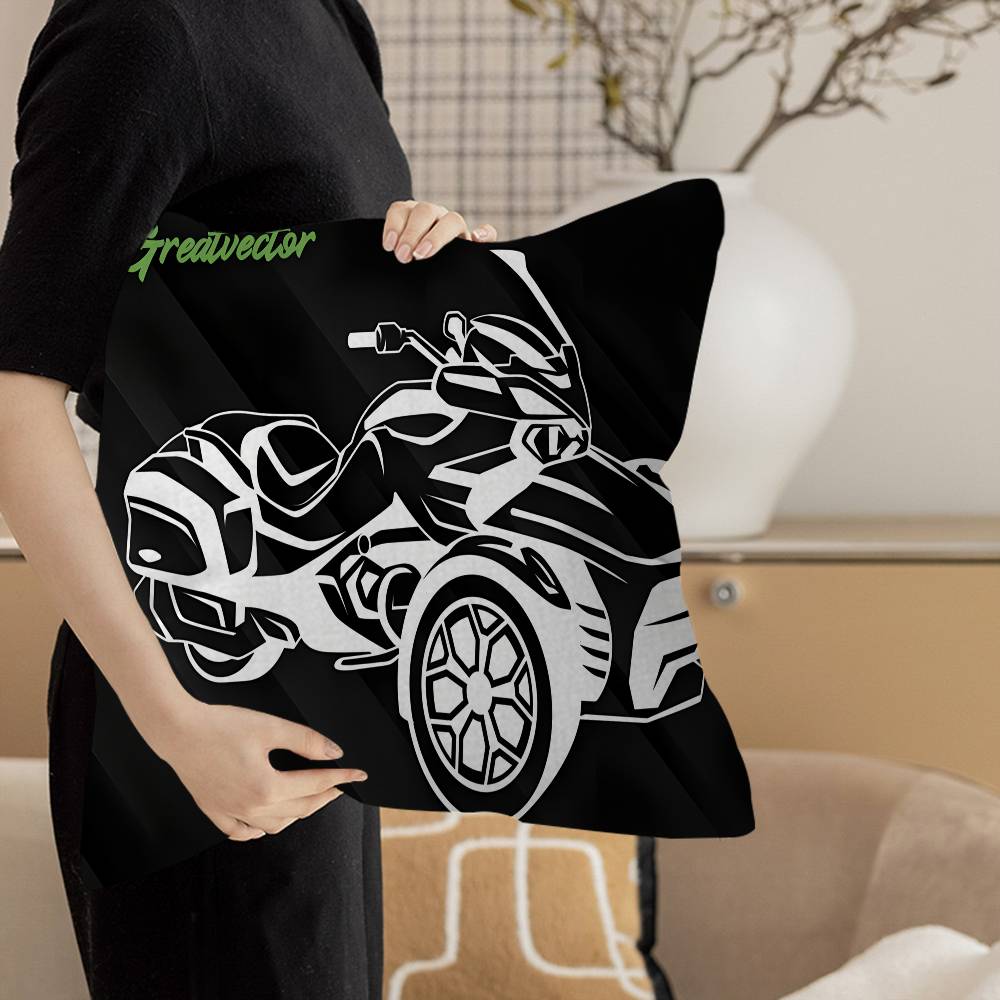 Can-Am Spyder Logo Stitch Lucky Dragon pillow cover sofa cushion cover home room decoration children gift