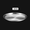 Stainless Steel Circular Barbecue Plate Bone Spitting Dish Korean Style Silver Shallow Dining Disc Round Plate Tableware
