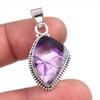 Натуральный аметист 'Облако', драгоценный камень, 925 стерлинговое серебро, подарок, кулон 1,5" p4t80