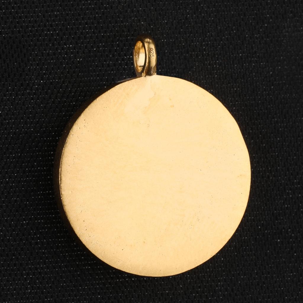925 Sterling Silver Pearl Pendant Gold Plated Round 3mm Minimal Handmade Fine Jewelry Gift for Her