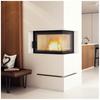 Steel fireplace KRATKI MBO right 15 kW Ø 200 self closing door