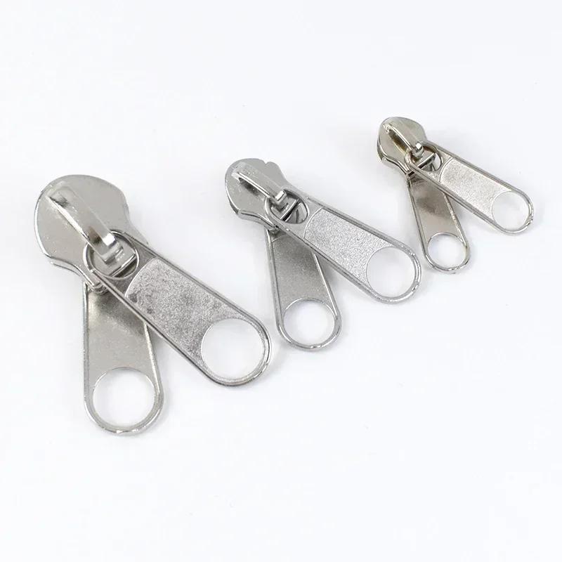 10-30 шт. Слайдер для молнии 3#, 5#, 8#, 10# для нейлоновой молнии, одинарный/двойной пуллер для молний, язычок, головка для молнии, аксессуар для шитья