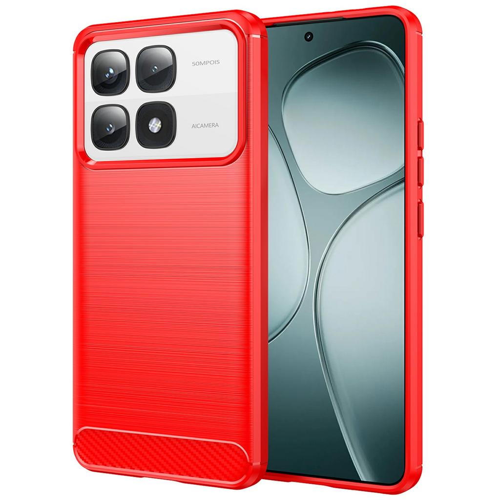 Для Xiaomi 14T Pro Чехол Текстура углеродного волокна ТПУ Матовый чехол для телефона