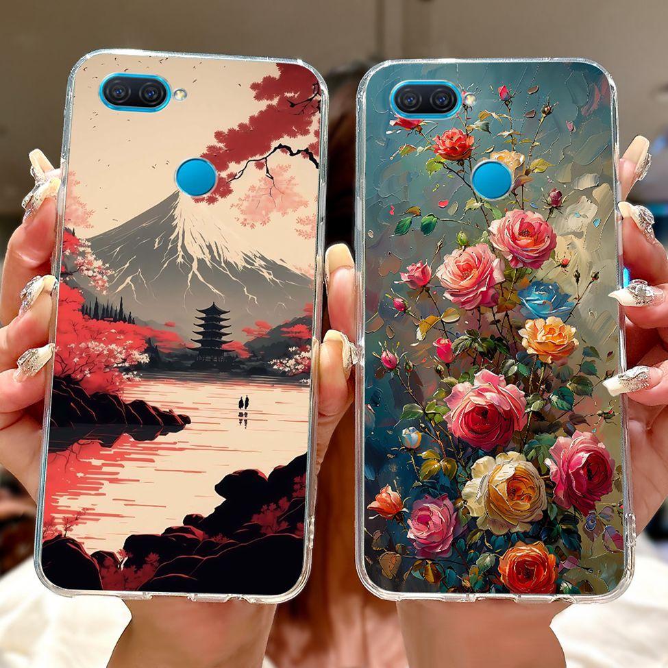 Clear For Oppo A12 CPH2077 CPH2083 Cover For Oppo A12 Case Luxury Butterfly Love Fashion Flowers Cool Lion Cute Painted