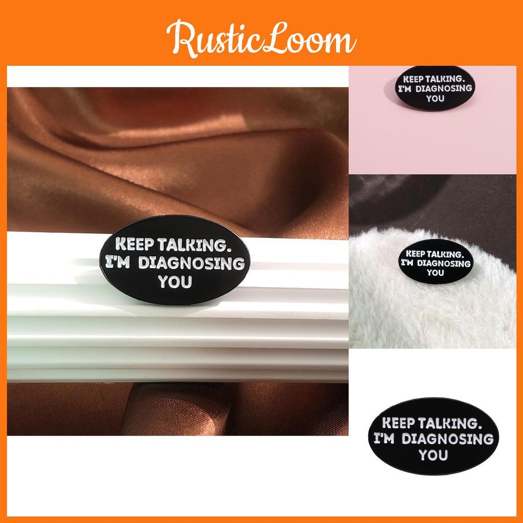 Unique And Creative Geometric Black Metal Badge Brooch With Alphabet Design For Fashion Accessories