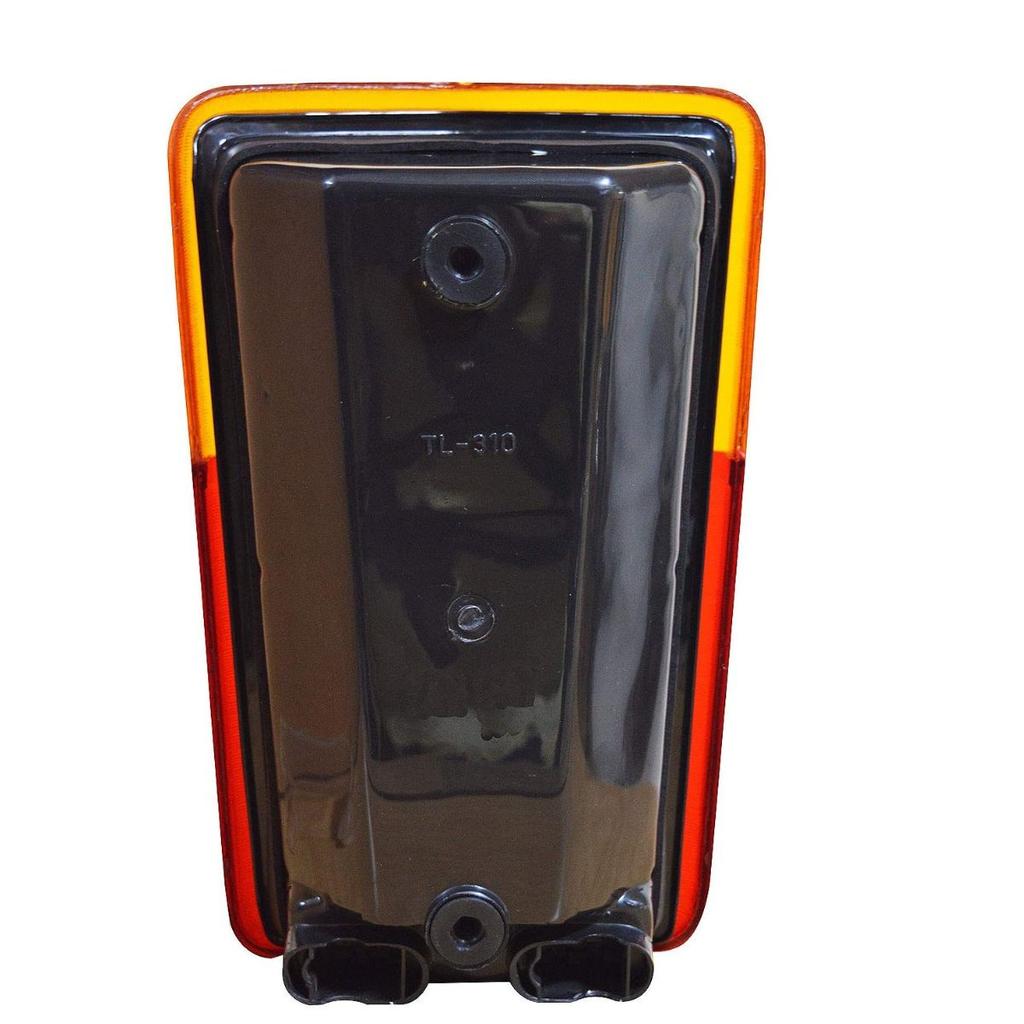 Комплект задних фонарей 24В для грузовика и микроавтобуса Mercedes – Совместим с Mercedes 508D, 608, L407 | Красные/Желтые линзы | 3 функции | Комплект из 2 штук (Левый + Правый)