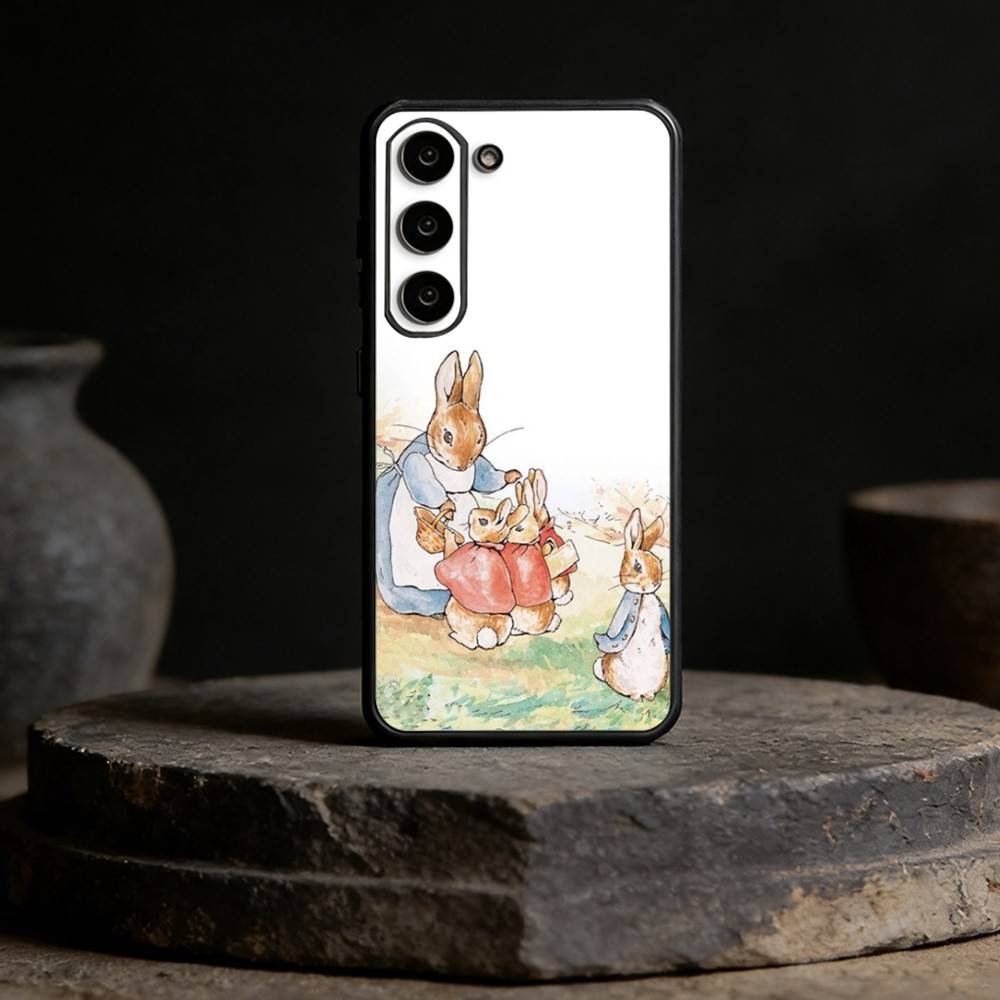 Милый чехол для телефона с Питером Кроликом для Samsung Galaxy A91,80,73,72 ,71,53,52,32 ,31,22,21s,20, Мягкий черный чехол