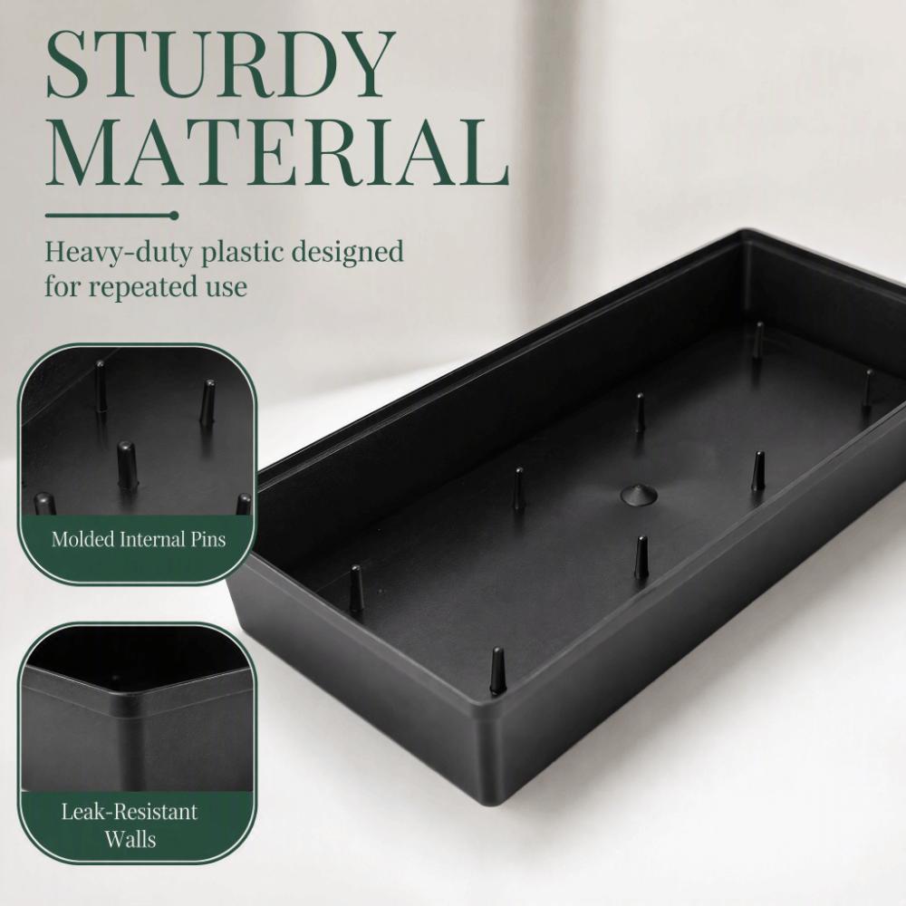 10PCS Black Floral Foam Tray Plastic Centerpiece Holder Floral Arrangement Tray  Party Decoration