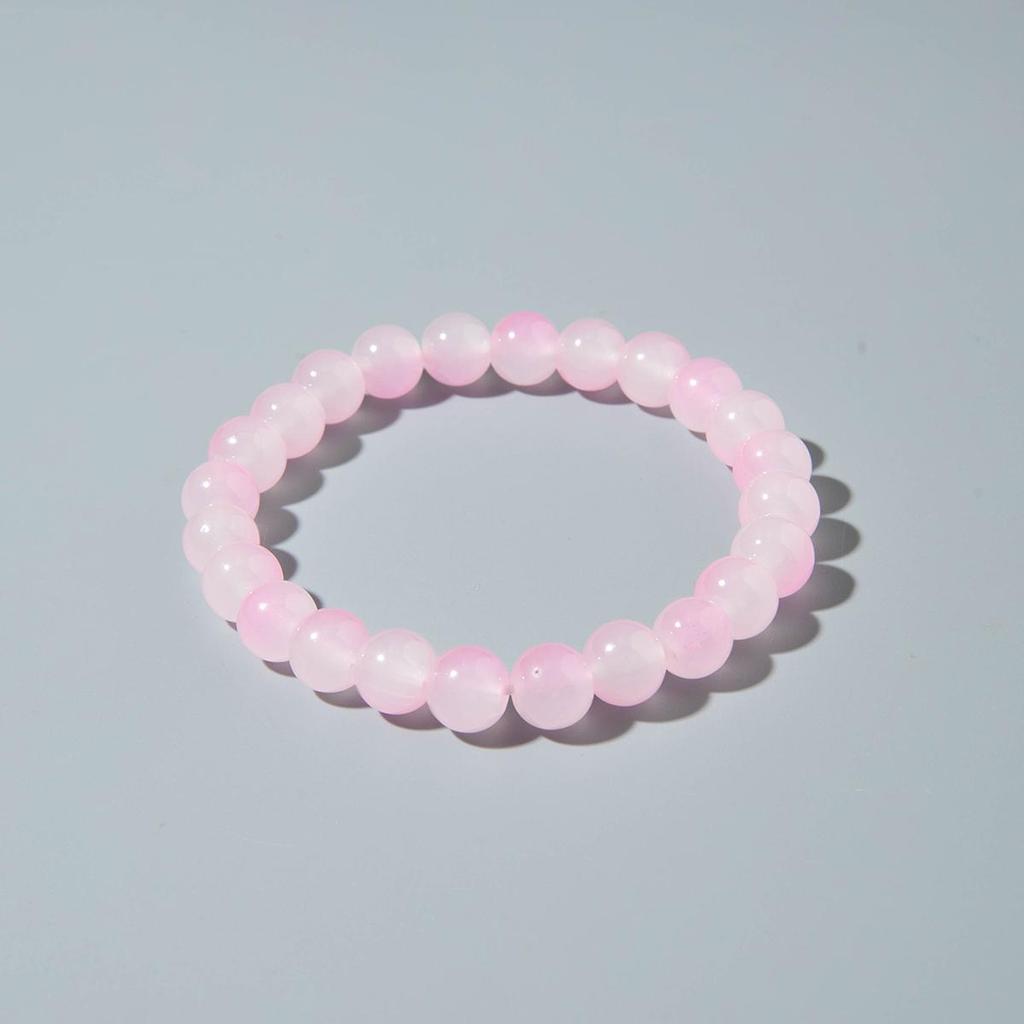 Cross Border Fashion Versatile Color Blended Glass Bead Bracelet for Women's Summer Coolness Jewelry Bead Bracelet Set