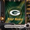 TapestryGreen Bay Packers Custom Name Text Personalized Wall Hanging Tapestry Home Wall Decor