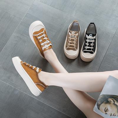 Ретро кожаные повседневные женские кеды на плоской подошве, новые спортивные дышащие одинарные туфли на плоской подошве для весны и осени